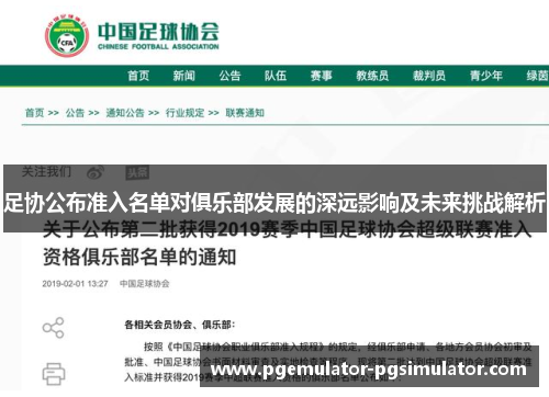 足协公布准入名单对俱乐部发展的深远影响及未来挑战解析 足协公布准入名单对俱乐部发展的深远影响及未来挑战解析