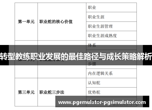 转型教练职业发展的最佳路径与成长策略解析